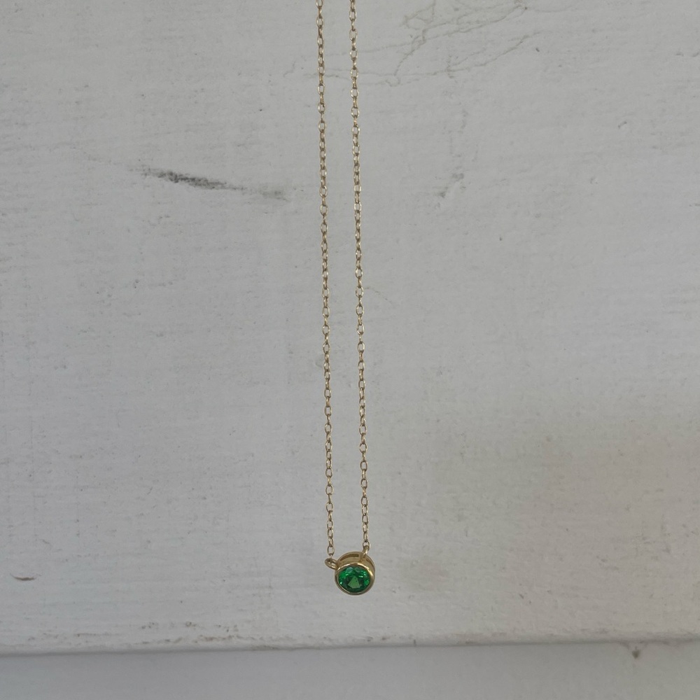 green rhinestone necklace by MCM Designs